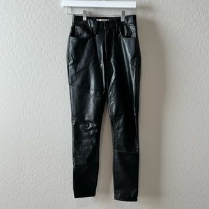 Abercrombie & Fitch Curve Love The Skinny High Rise Faux Leather Pants